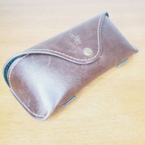 Polo Ralph Lauren Brown Leather Eyeglasses Case ONLY Optical Storage